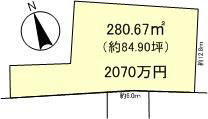 下阪本4丁目10号地・11号地 建築条件無し売土地区画図