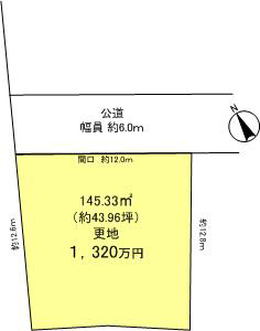 ウエストレイク下阪本4丁目 全12区画5号地 区画図