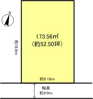 坂本3丁目 建築条件無し売土地 区画図