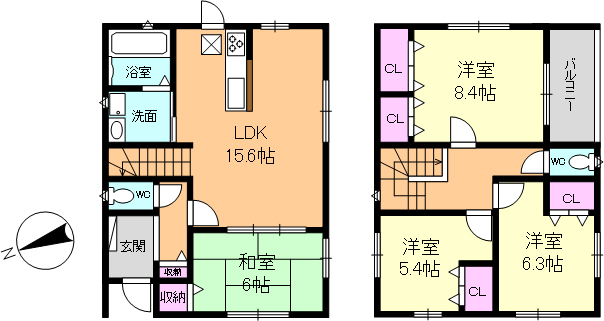 坂本3丁目 中古一戸建て間取図