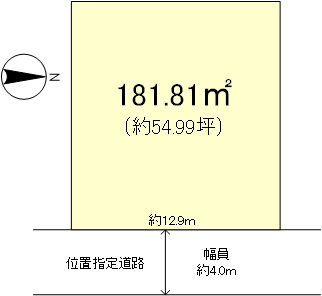 桜野町一丁目 建築条件無し売土地区画図