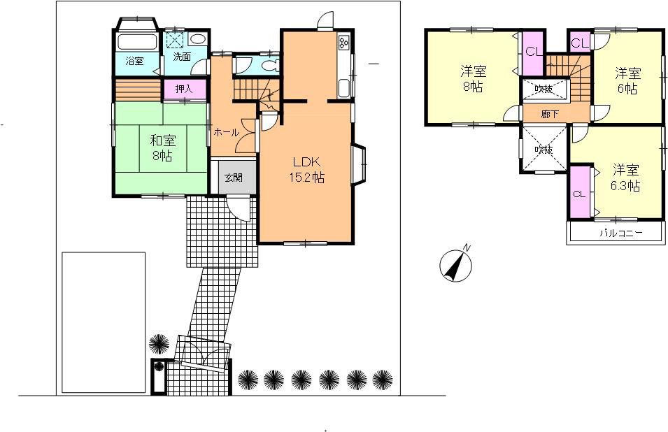 若草七丁目 中古一戸建て 間取図