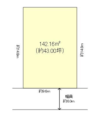 大津市下阪本4丁目 建築条件無し売土地区画図