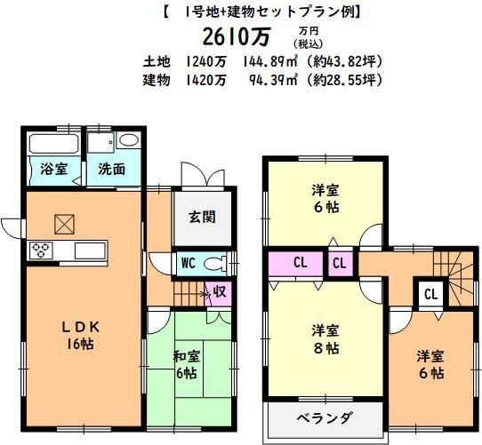 下阪本5丁目 全8区画 参考間取図
