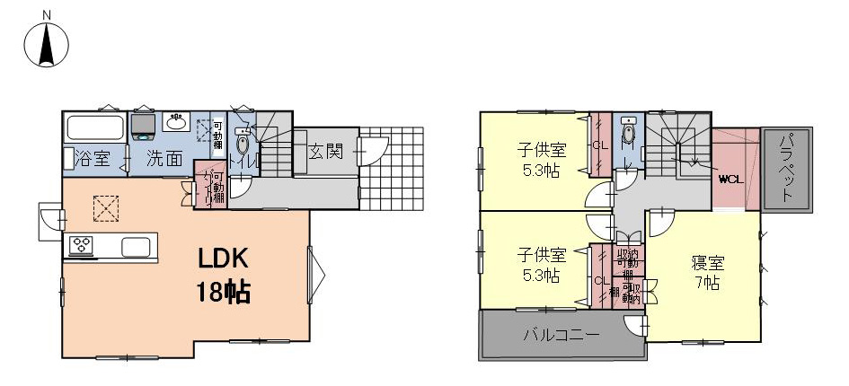 見世２丁目全9区画5号地間取図