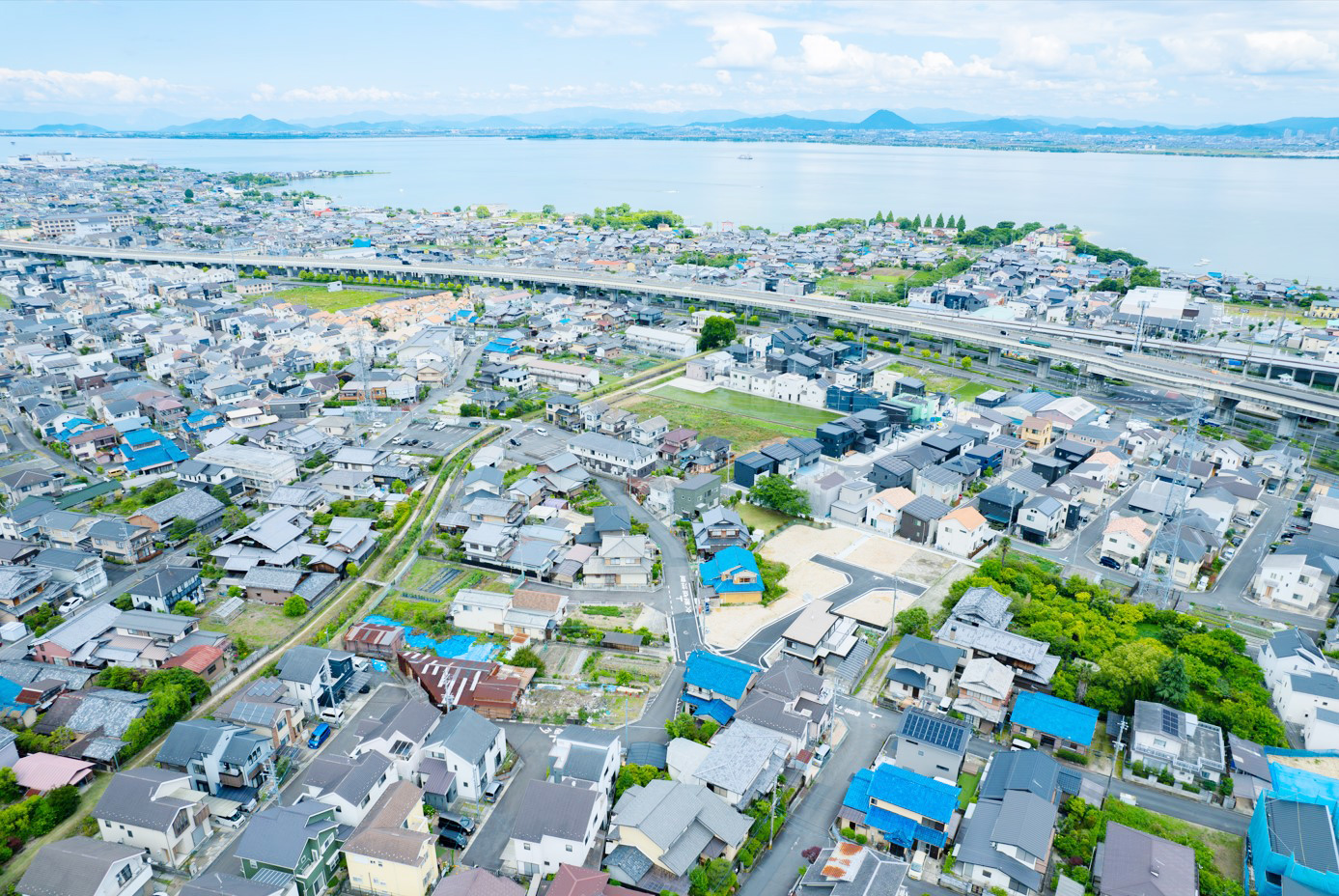 下阪本2丁目全6区画 航空写真