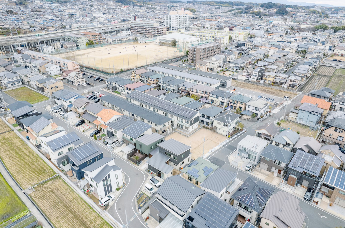ウエストレイク下阪本5丁目全2区画 航空写真