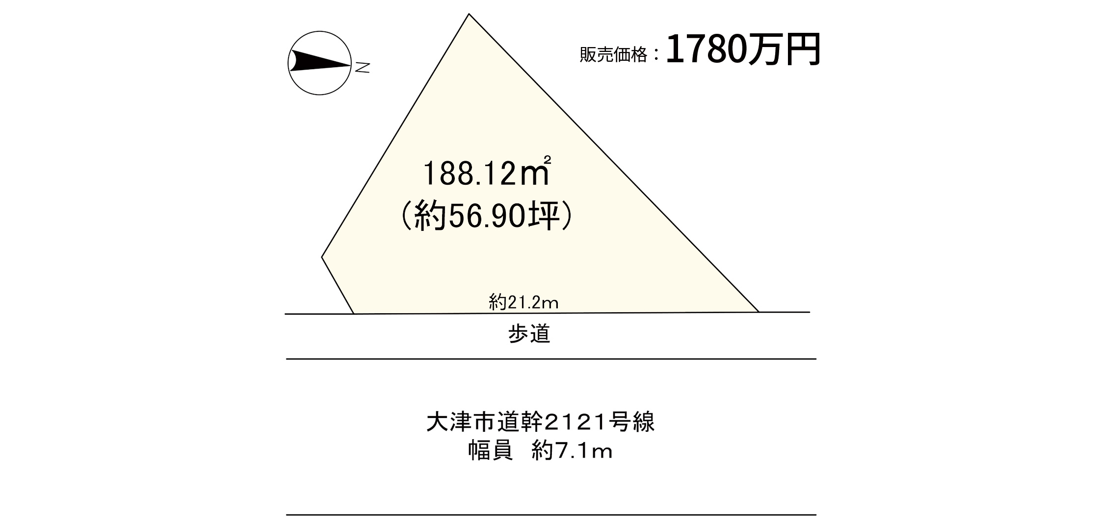 ウエストレイク下阪本1丁目全1区画 区画図
