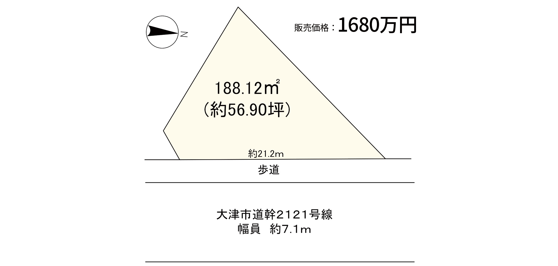 ウエストレイク下阪本1丁目全1区画 区画図