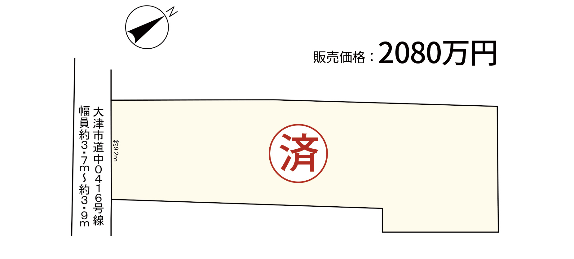 ウエストレイク下阪本4丁目全1区画 区画図