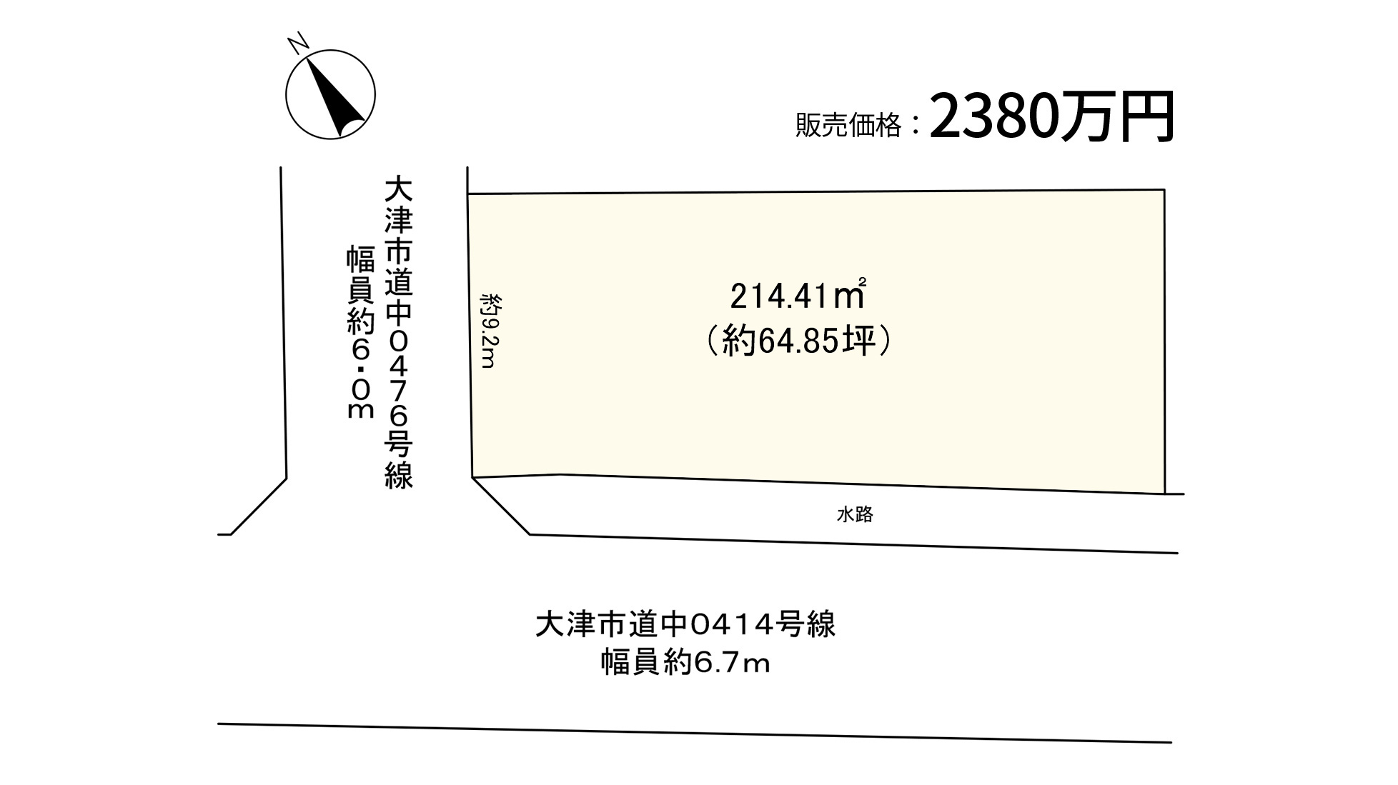 ウエストレイク下阪本6丁目全1区画 区画図
