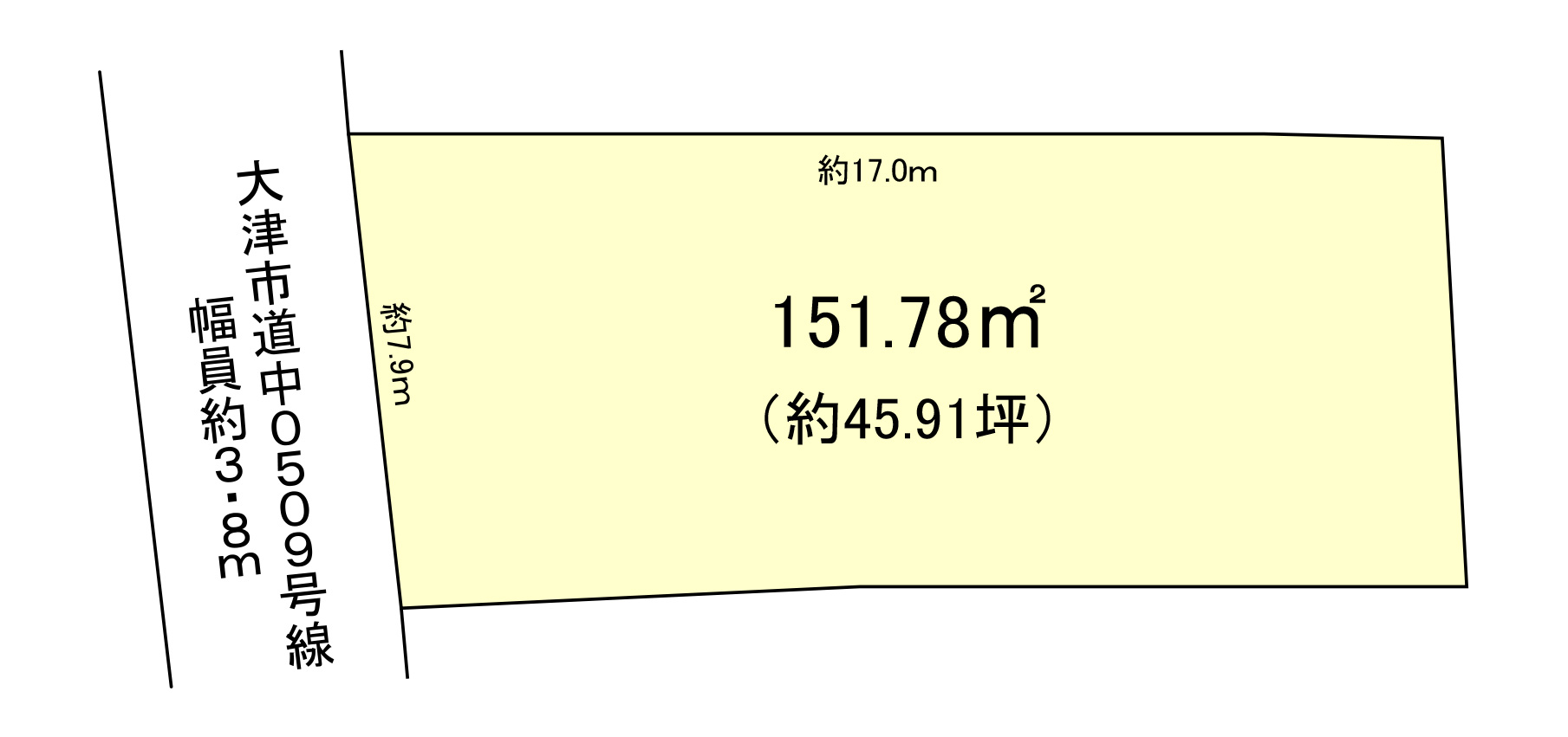 ウエストレイク下阪本4丁目全1区画 区画図