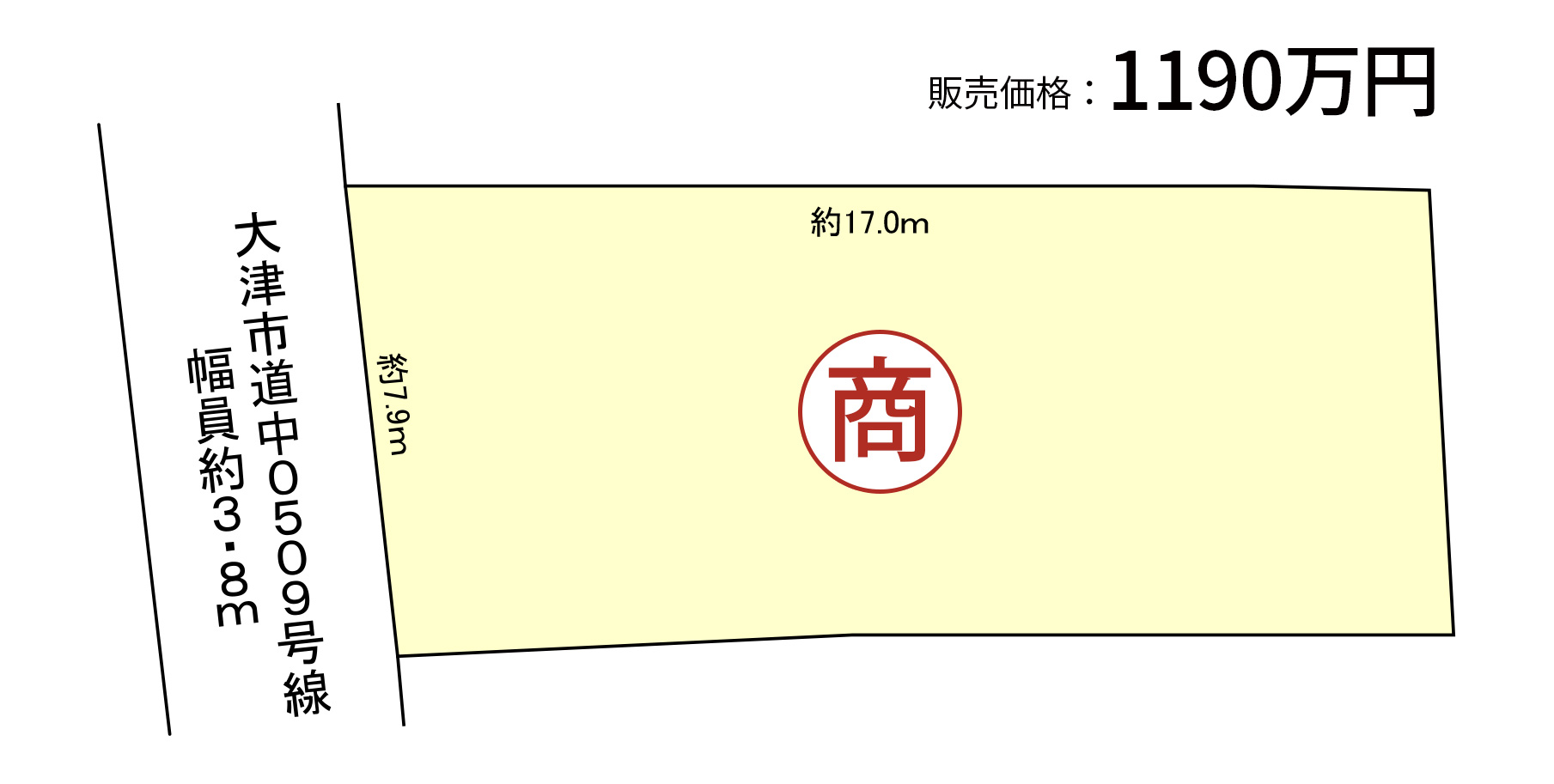 ウエストレイク下阪本4丁目全1区画 区画図